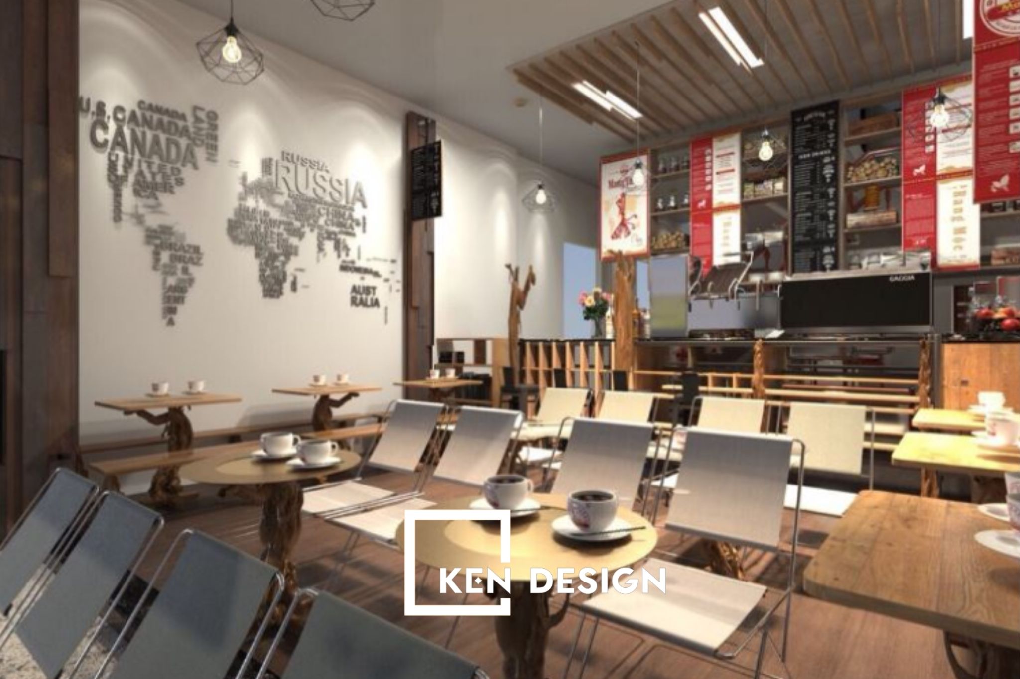 Chi phí thiết kế quán cafe 250 triệu